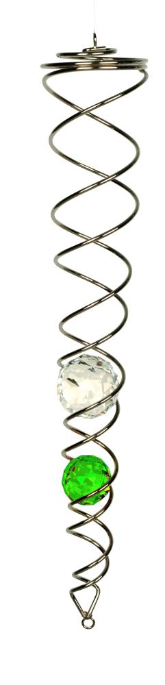 Kristallwirbel Glaskristall grün, Höhe 45 cm, Wagner Life Design